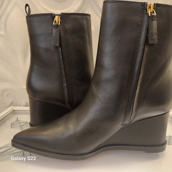 Franco Sarto Ellah Wedge Booties. Leather. NIB. Size 8 - Picture 11 of 12